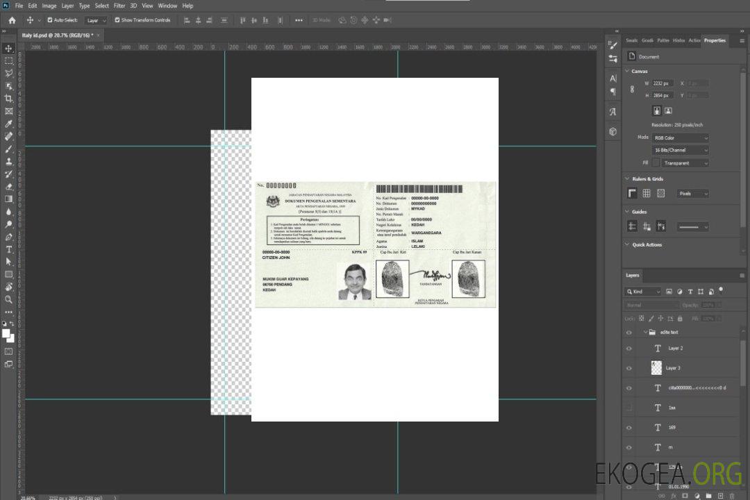 MALAISIE Certificat d'Identification Temporaire 2016 template MALAISIE Certificat d'Identification Temporaire 2016 template